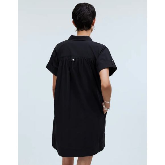 Collared Button-Front Mini Shirtdress - Picture 3 of 6